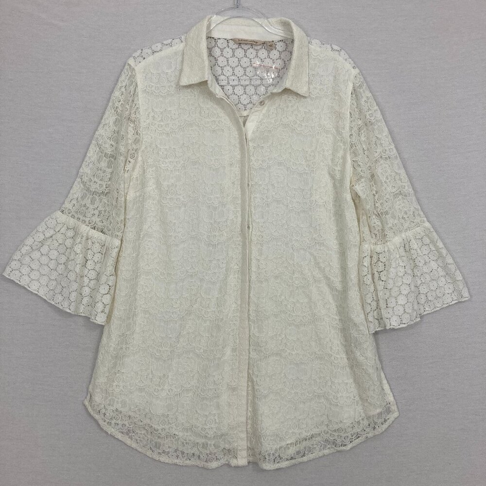 Soft Surroundings Ivory Lace Blouse